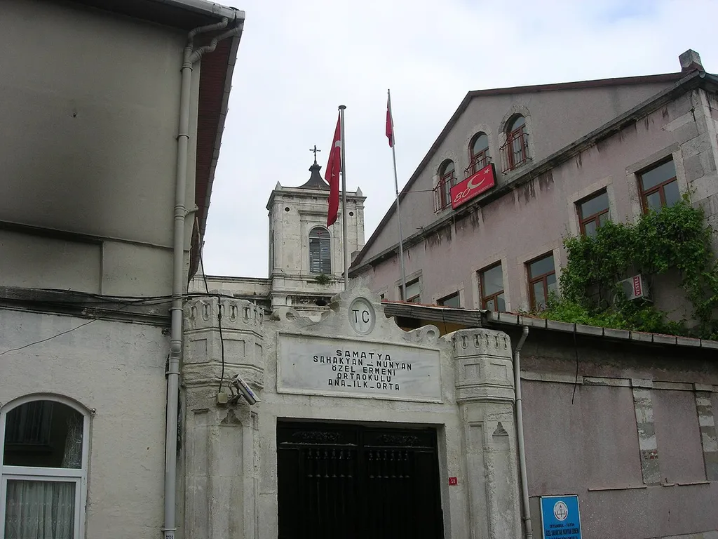 The entrance of the church of St. George of Samatya in Istanbul