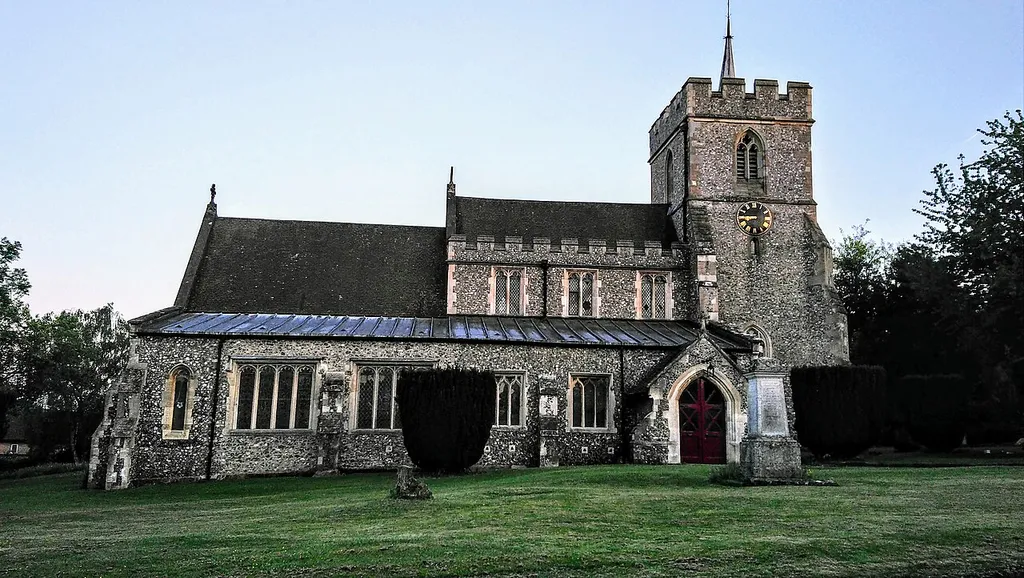 All Saints' parish church, Kings Langley, Hertfordshire, seen from the north