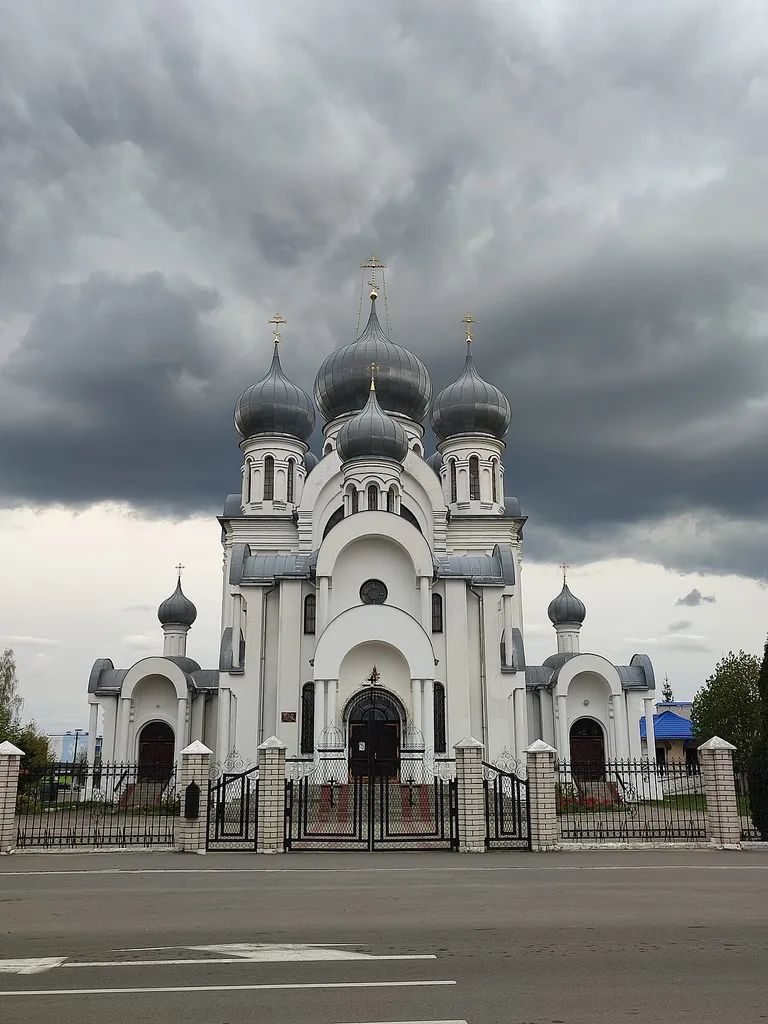Church of Saint Tikhon in Hancavičy, Brest region, Belarus.