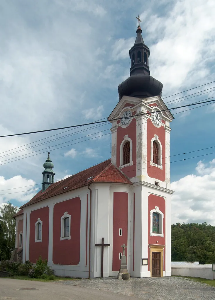 Ořechov - kostel sv. Jiří v bývalé obci Tikovice