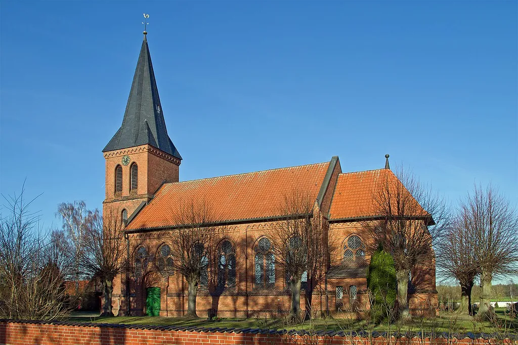 Church of the small village Lanze (district Lüchow-Dannenberg, northern Germany).