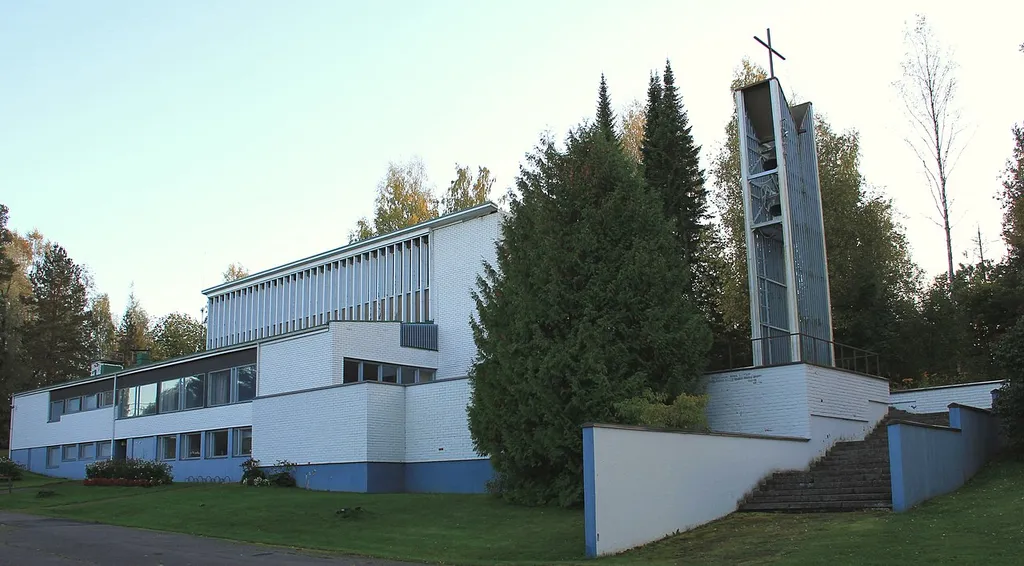 Sorsakoski Church, Sorsakoski, Leppävirta, Finland. - Completed in 1961. Designed by architect Veijo Martikainen.