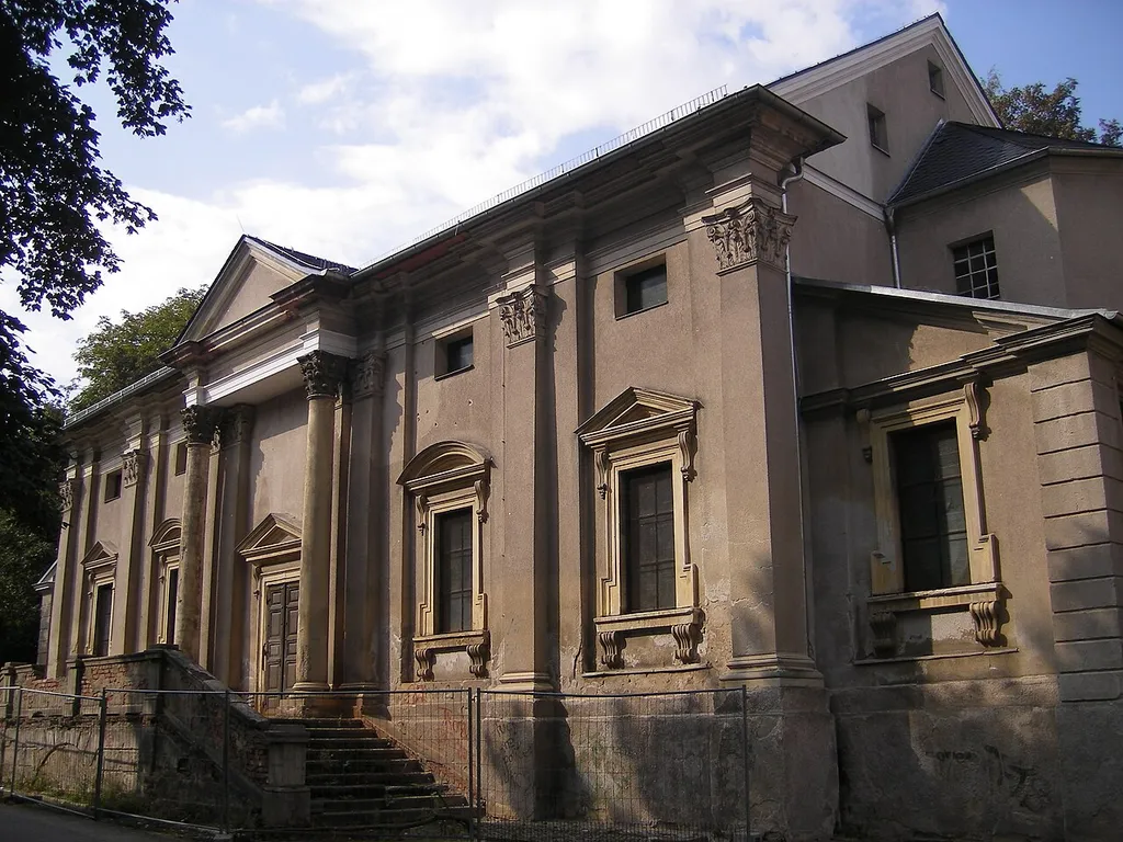 Church on graveyard in Altenburg/Thuringia