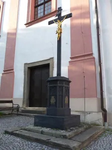 Wayside cross near Church of Saint Valentine