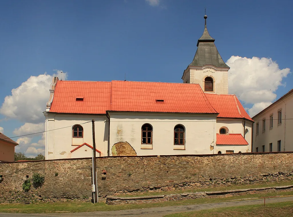 St. Mary's Church in Osvračín village, Czech Republic.