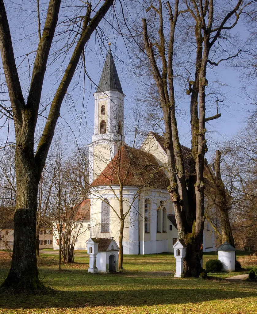 Wallfahrtskirche Allerheiligen in Jettingen-Scheppach, Ostseite