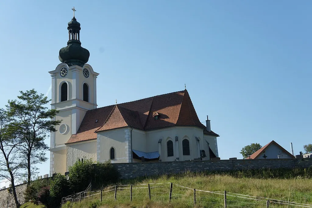 Catholic Church holy Georg, walls and cemetery, Zöbern, Austria
