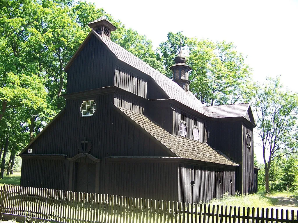 Wooden church in Wełna, Poland