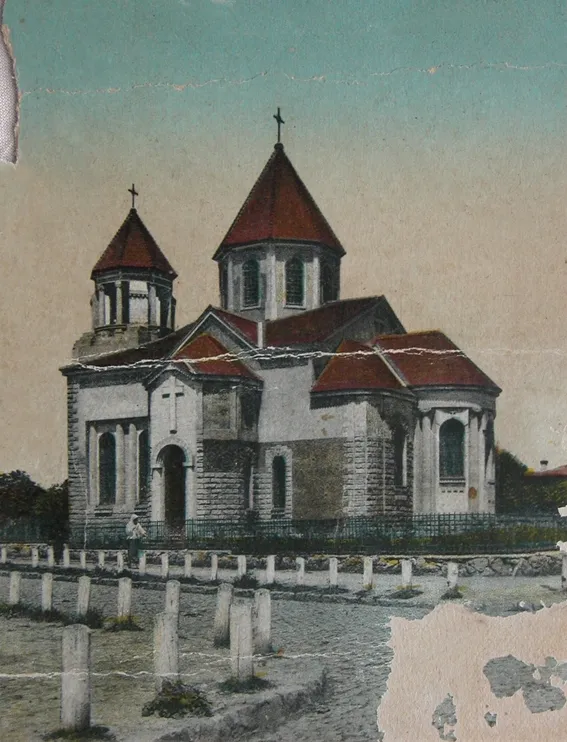 Biserica Armeneasc din Bălţi construită în 1914, imagine din perioada interbelică
