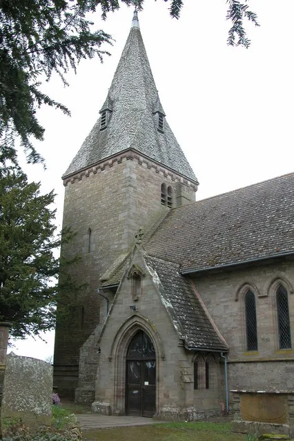 Pipe-cum-Lyde Church. The church is dedicated to St Peter. As is common with many churches dating from medieval times Pipe-cum-Lyde church was restored by the Victorians, much of the nave of this church was rebuilt in 1874 by Kempson, the spire was also added at this time.