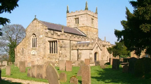 Parish church of St John the Baptist, Ault Hucknall, Derbyshire, seen from the southwest