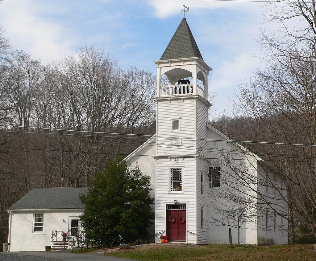 Harmony Hill United Methodist Church, located at 919 Fairview Lake Road (Rt 617) in Stillwater Township, New Jersey.