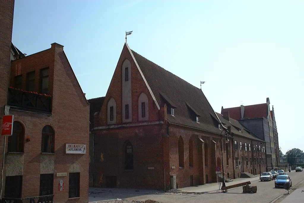 Poland Elblag - Holy Spirit Hospital and Church.