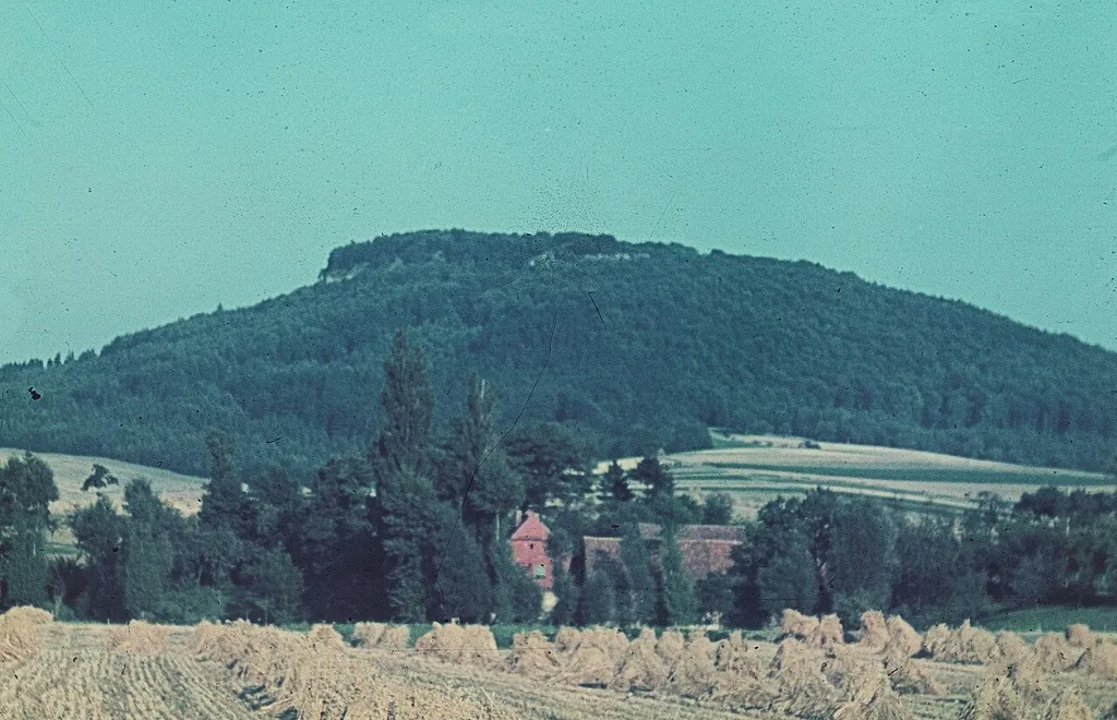 Die Hasenburg bei Haynrode (im Vordergrund die Obermühle)