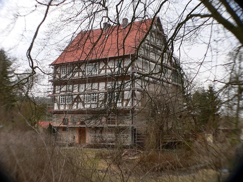 Wasserburg Schwarzenhasel in Rotenburg a.d. Fulda- Schwarzenhasel, Hessen, Regierungsbezirk Kassel, Landkreis Hersfeld-Rotenburg