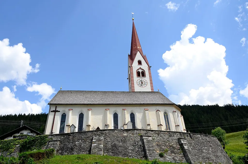 Parish church Saint Lawrence at Saint Lorenzen, municipality Lesachtal, district Hermagor, Carinthia / Austria / EU