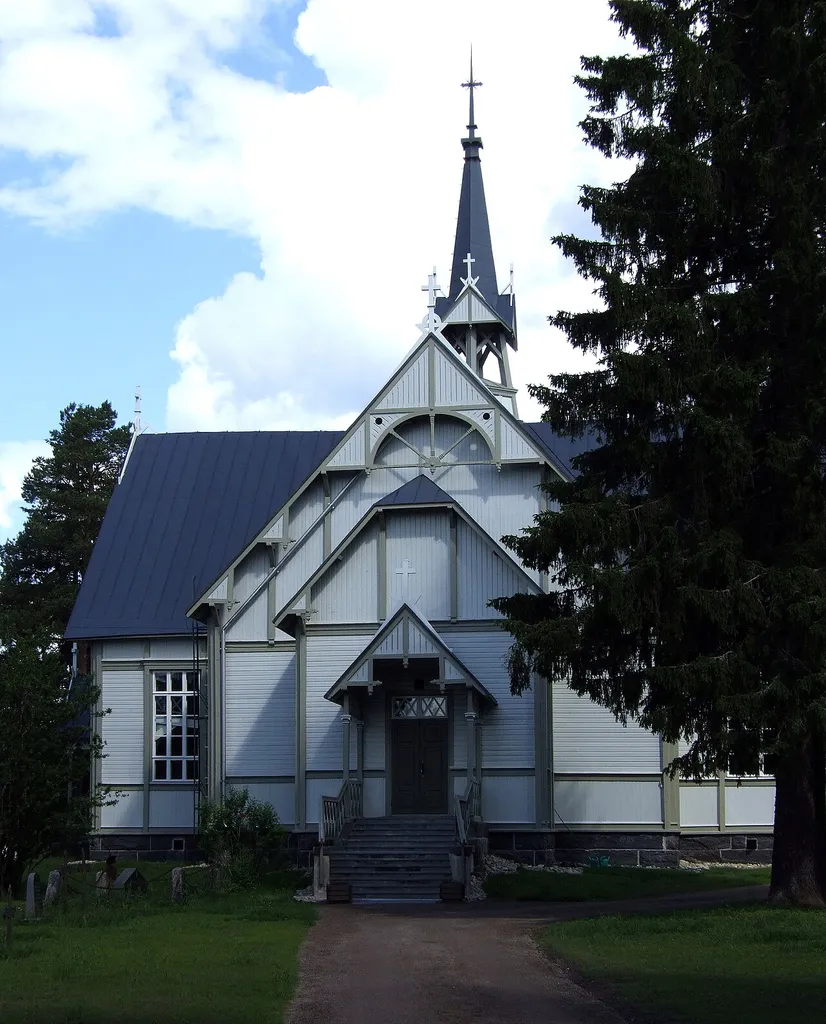 Pulkkila church in Pulkkila, Finland. Completed in 1909, designed by architect Josef Stenbäck.