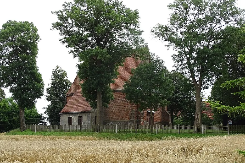 Żerniki, Gmina Janowiec Wielkopolski, Poland. Virgin Mary church from about 1467.