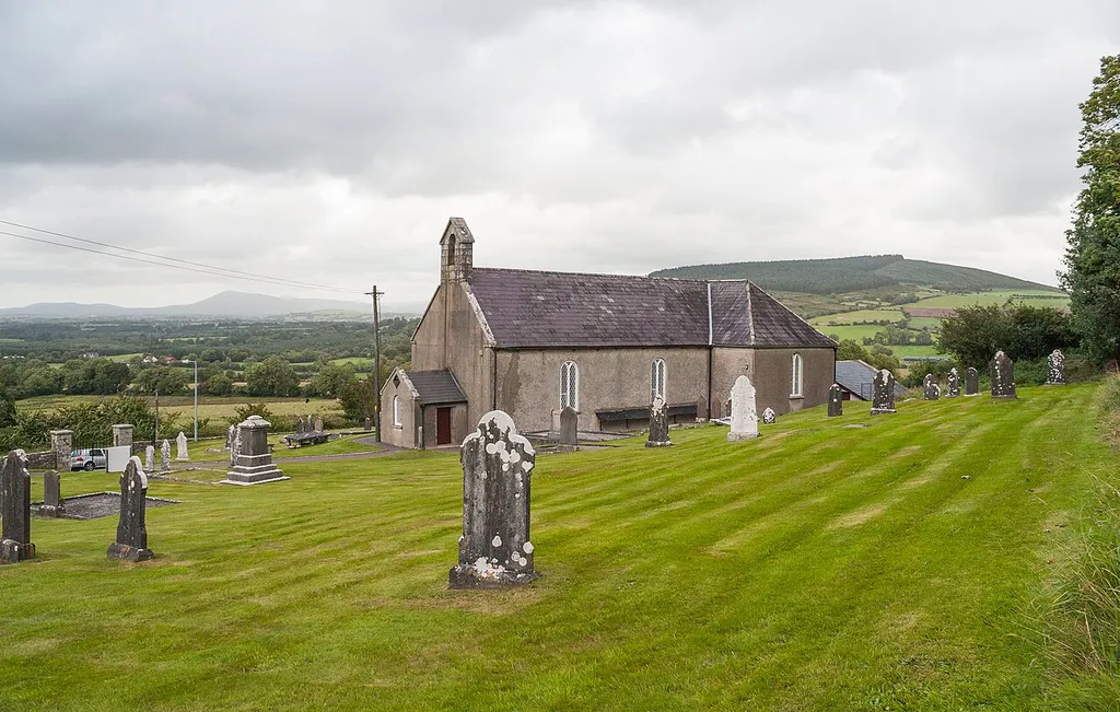 St. Michael's Church of Ireland of Aghold parish, as seen from south-west.