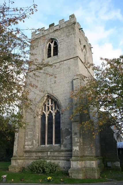 St.Peter &amp; St.Paul's church, North Wheatley. Mostly Perpendicular with an aiseless nave. A plain Norman font and some 14th century pews