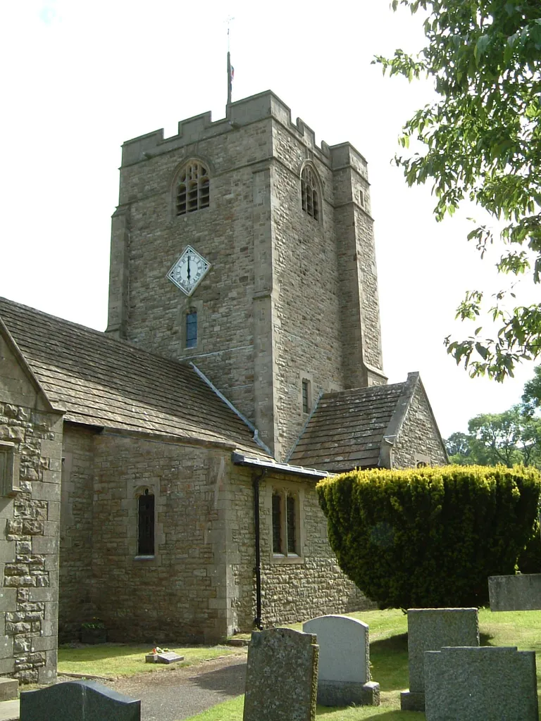 Central tower of St Bartholomew's parish church, Barbon, Cumbria, seen from the west