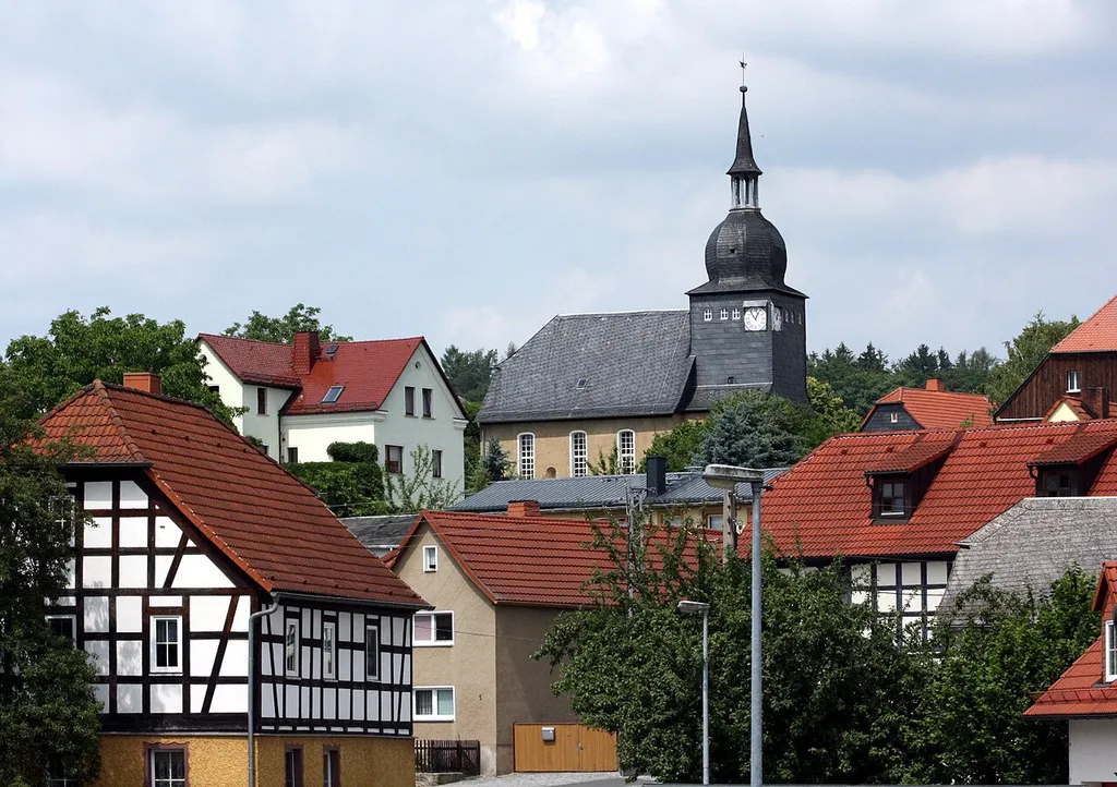 View into Steinsdorf near Greiz/Thuringia