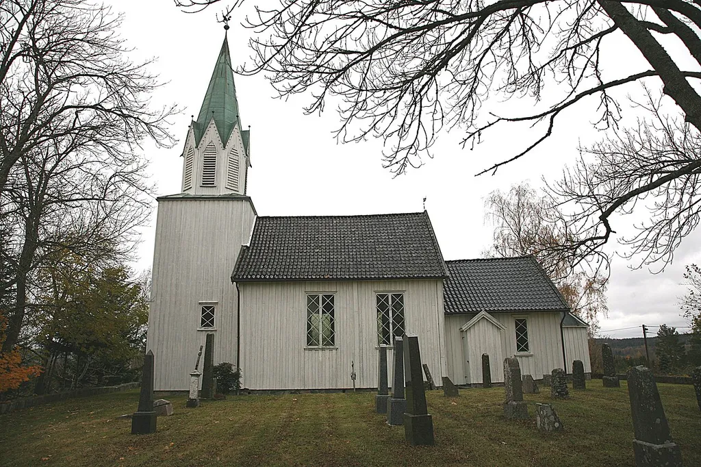 Tomter kirke. Church in Hobøl, Østfold, Norway.