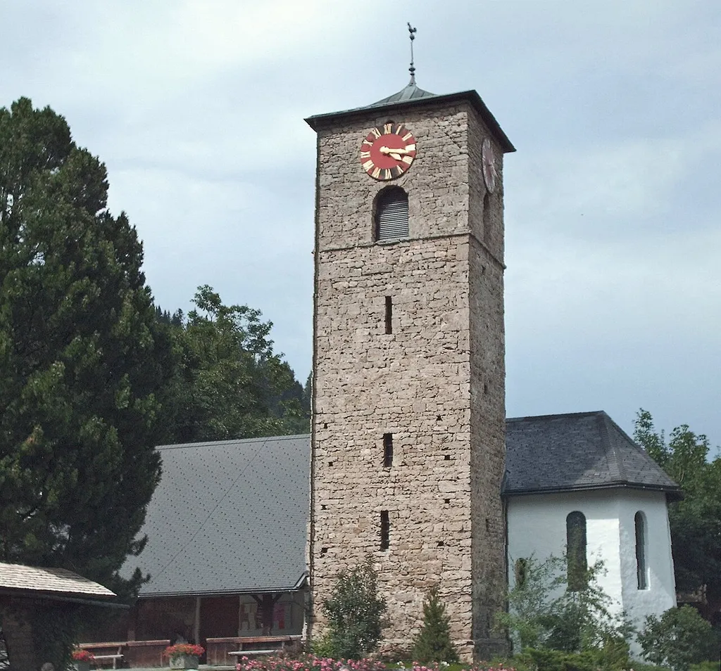 Church of Adelboden, built 1433, Bernese Alps, Switzerland