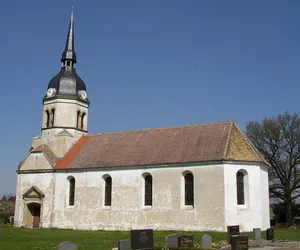Protestant village church in Schköna