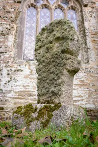 Wayside cross in St Allen churchyard, 2m east of the church