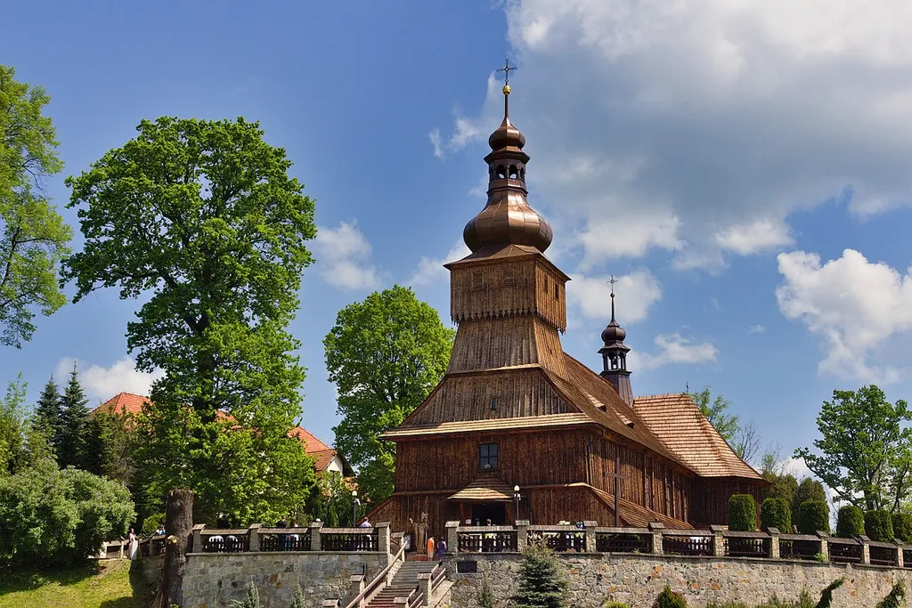 Saints Simon and Jude church in Łodygowice, Poland
