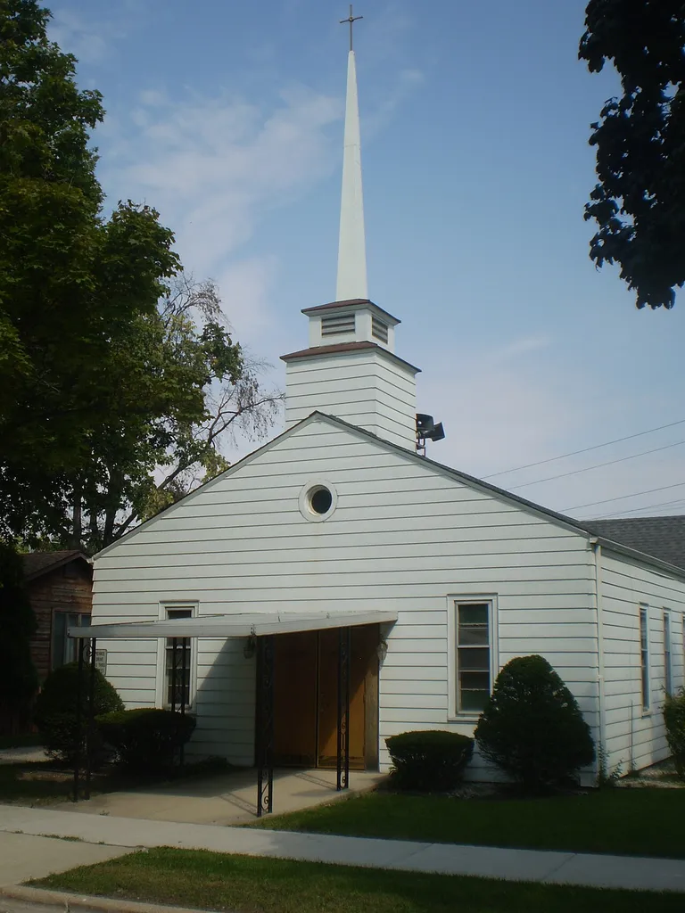 Photograph of the Immanuel Lutheran Church building, Hodgkins, Illinois.