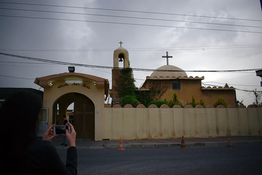 Views of the Church of Saint George in Ankawa