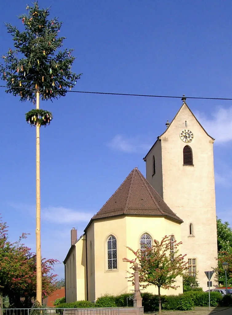 evangelische Kirche im Müllheimer Ortsteil Feldberg, Baden-Württemberg, Deutschland