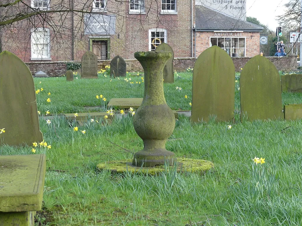 Grade II listed sundial in Knutsford, Cheshire, UK. Listed as "Sundial in churchyard to south west of Church of St John the Baptist". .mw-parser-output .messagebox{margin:4px 0;width:auto;border-collapse:collapse;border:2px solid var(--border-color-progressive,#6485d1);background-color:var(--background-color-neutral-subtle,#fbfcff);color:var(--color-base,#202122);box-sizing:border-box;border-inline-start-width:8px}.mw-parser-output .messagebox.mbox-small{font-size:88%;line-height:1.25em}.mw-parser-output .mbox-warning,.mw-parser-output .mbox-speedy{border:2px solid var(--border-color-error,#b22222);background:var(--background-color-error-subtle,#ffdbdb);border-inline-start-width:8px}.mw-parser-output .mbox-serious,.mw-parser-output .mbox-delete,.mw-parser-output .mbox-stop{border:2px solid var(--border-color-error,#b22222);border-inline-start-width:8px}.mw-parser-output .mbox-issue,.mw-parser-output .mbox-content{border:2px solid #f28500;background:var(--background-color-warning-subtle,#ffe);border-inline-start-width:8px}.mw-parser-output .mbox-query,.mw-parser-output .mbox-style{border:2px solid #f4c430;background:var(--background-color-warning-subtle,#ffe);border-inline-start-width:8px}.mw-parser-output .mbox-shit{border:2px solid #960;border-inline-start-width:8px}.mw-parser-output .mbox-license{border:2px solid #88a;border-inline-start-width:initial}.mw-parser-output .mbox-legal{border:2px solid var(--border-color-notice,#666);background:var(--background-color-base,#fff);border-inline-start-width:8px}.mw-parser-output .mbox-honor{border:2px solid #ca3;background:var(--background-color-warning-subtle,#fcf4db);border-inline-start-width:8px}.mw-parser-output .mbox-growth{border:2px solid #8d4;background:var(--background-color-success-subtle,#d5fdf4);border-inline-start-width:8px}.mw-parser-output .mbox-move{border:2px solid #93c;border-inline-start-width:8px}.mw-parser-output .mbox-protection,.mw-parser-output .mbox-message{border:2px solid var(--border-color-base,