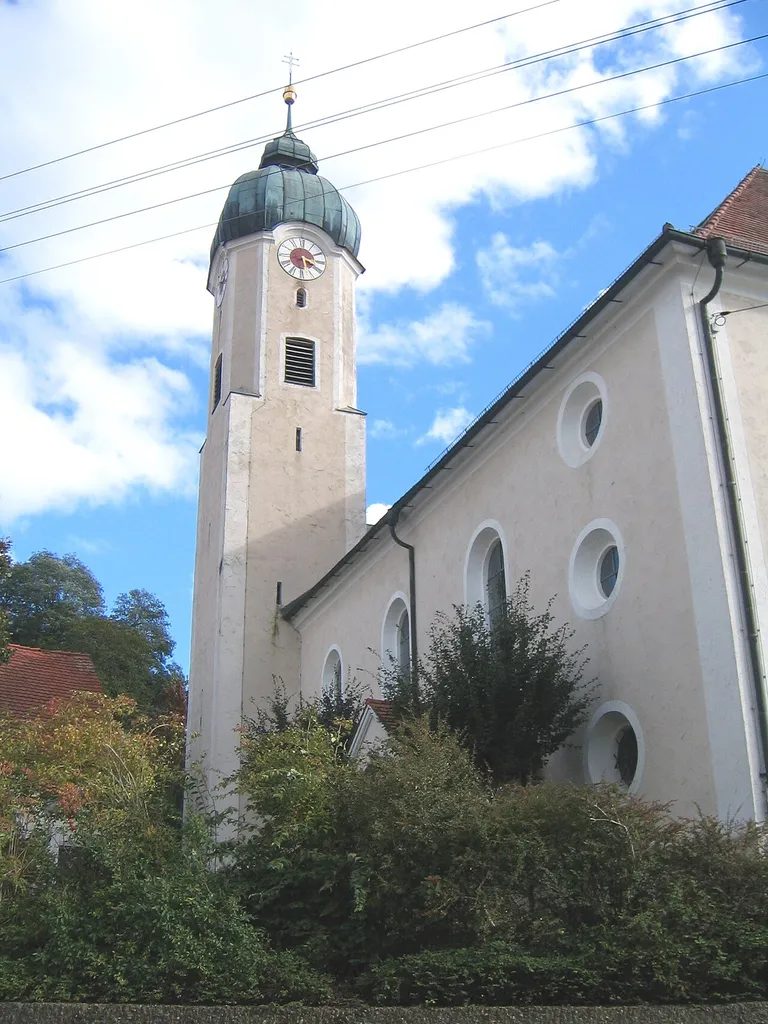 Parish church (Saint Valentin) in the village of Markt Buch in Bavaria, Germany