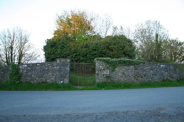 Church Ruin Entrance gate to ancient church and graveyard at Castleinch or Inchyolaghan, about 5Km SW of Kilkenny.