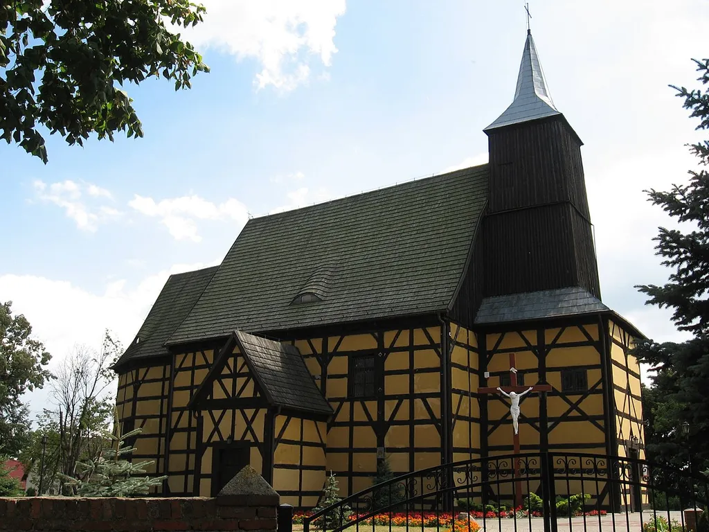 Church of The Birth of The Blessed Virgin Mary in Lubin (Poland, Lower Silesia). See an article about this church in Wikipedia.