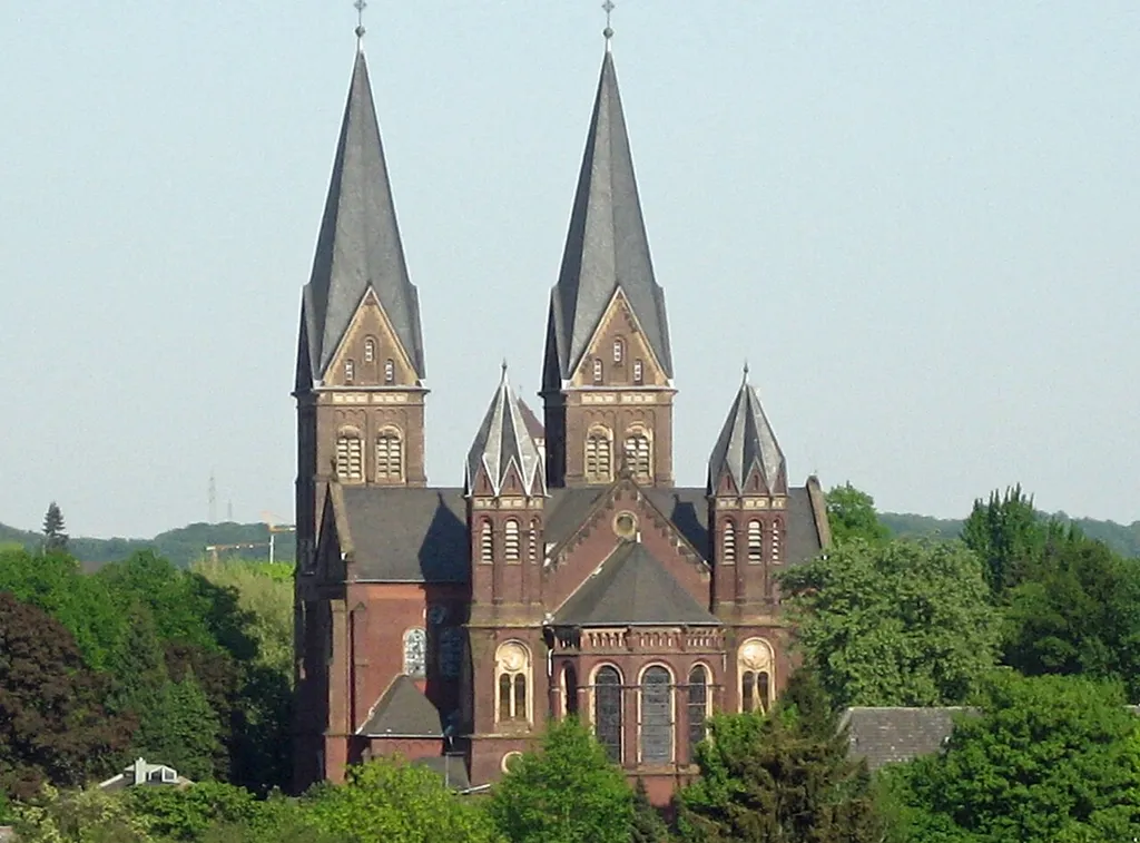 Parish church "Saint Sebastian" in Nettetal-Lobberich. Seen from west.