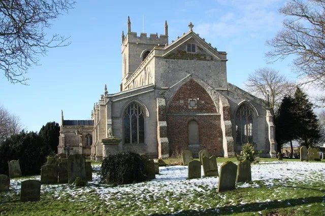 St.Nicholas' church East view of the grand Perpendicular marshland church at Addlethorpe, showing the blocked chancel arch and buttresses .... a lazy incumbent had the chancel pulled down in 1706
