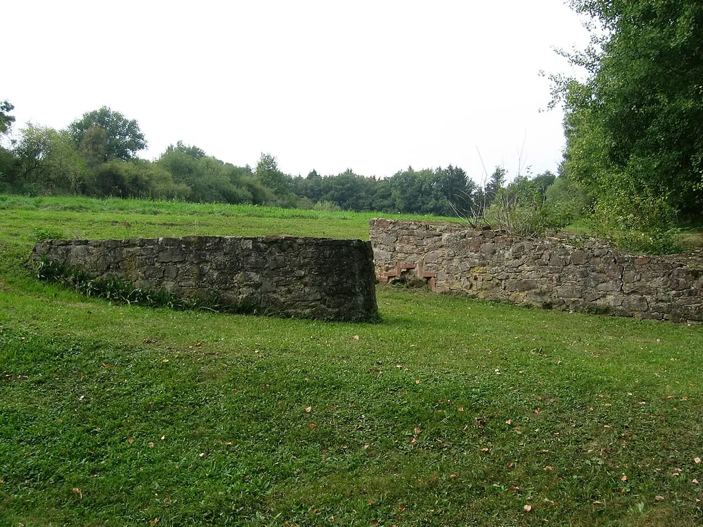 The remains of the southeastern gate of the Büraburg at Fritzlar, Hesse, Germany.