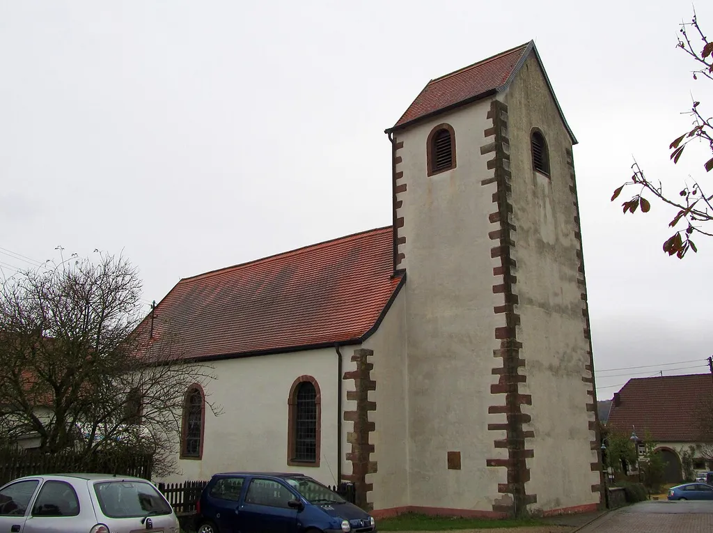 Die protestantische Kirche in Wolfersheim, einem Stadtteil von Blieskastel, Saarland
