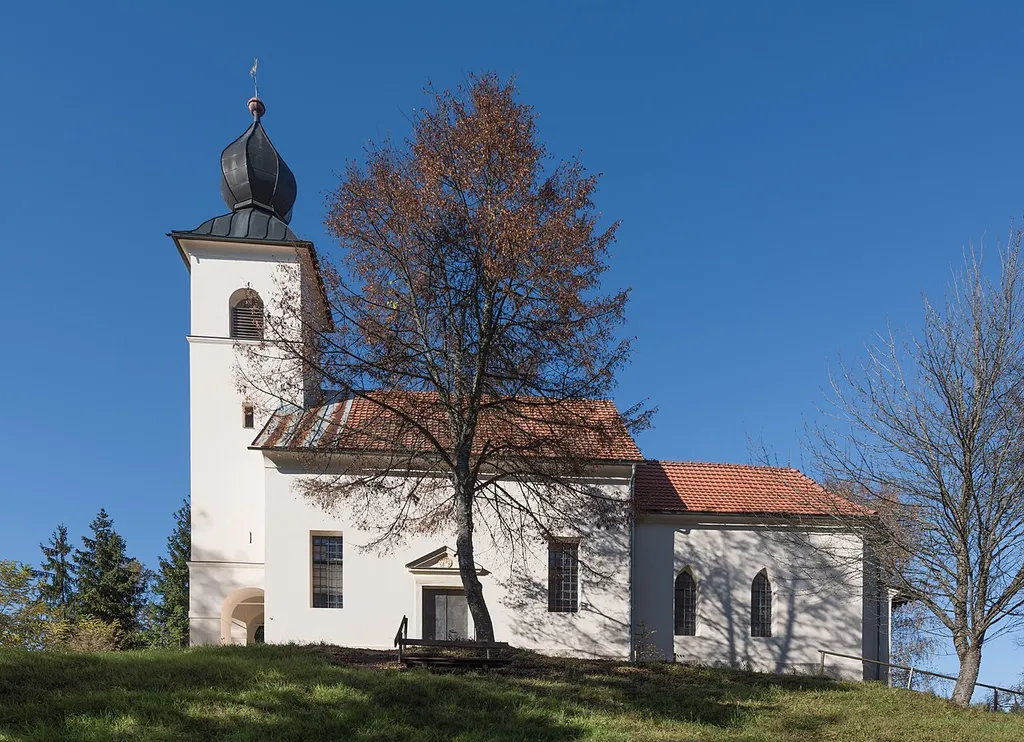 Subsidiary and pilgrimage church «Seven Sorrows of Mary» in Freudenberg, market town Moosburg, district Klagenfurt Land, Carinthia, Austria, EU