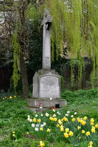 The war memorial cross of St Cuthbert's Church, Newcastle upon Tyne