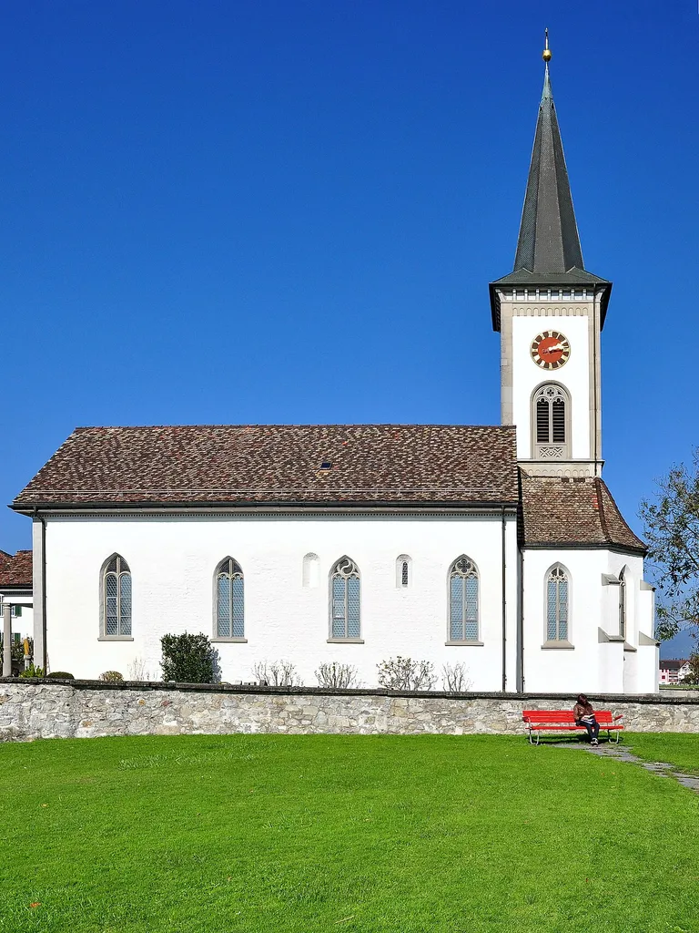 Busskirch in Jona (Switzerland) on Obersee (upper Lake Zürich) shore