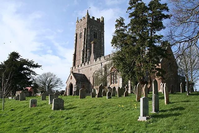 Morchard Bishop: St Marys church Looking north west. St Marys was under construction in 1451 and was completed early in the sixteenth century. The medieval dedication for an earlier church was to saints Peter and Paul, but this was lost at the reformation