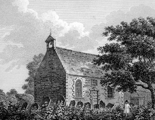 Old print of about 1790 showing Drumcondra Church, Dublin.