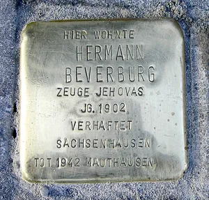 Stolperstein dedicated to Hermann Beverburg