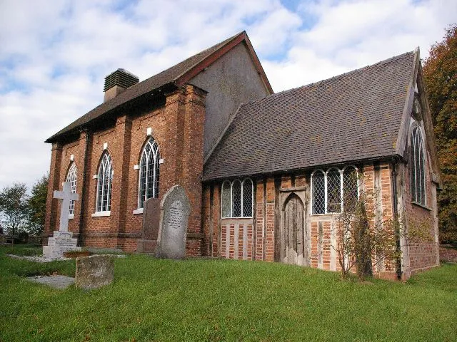 St Michael's parish church, Baddiley, Cheshire, seen from the southeast