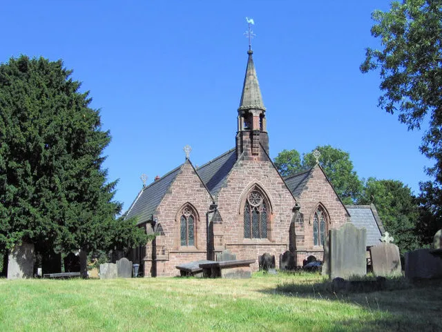 St John's Church, Alvanley. .mw-parser-output .messagebox{margin:4px 0;width:auto;border-collapse:collapse;border:2px solid var(--border-color-progressive,#6485d1);background-color:var(--background-color-neutral-subtle,#fbfcff);color:var(--color-base,#202122);box-sizing:border-box;border-inline-start-width:8px}.mw-parser-output .messagebox.mbox-small{font-size:88%;line-height:1.25em}.mw-parser-output .mbox-warning,.mw-parser-output .mbox-speedy{border:2px solid var(--border-color-error,#b22222);background:var(--background-color-error-subtle,#ffdbdb);border-inline-start-width:8px}.mw-parser-output .mbox-serious,.mw-parser-output .mbox-delete,.mw-parser-output .mbox-stop{border:2px solid var(--border-color-error,#b22222);border-inline-start-width:8px}.mw-parser-output .mbox-issue,.mw-parser-output .mbox-content{border:2px solid #f28500;background:var(--background-color-warning-subtle,#ffe);border-inline-start-width:8px}.mw-parser-output .mbox-query,.mw-parser-output .mbox-style{border:2px solid #f4c430;background:var(--background-color-warning-subtle,#ffe);border-inline-start-width:8px}.mw-parser-output .mbox-shit{border:2px solid #960;border-inline-start-width:8px}.mw-parser-output .mbox-license{border:2px solid #88a;border-inline-start-width:initial}.mw-parser-output .mbox-legal{border:2px solid var(--border-color-notice,#666);background:var(--background-color-base,#fff);border-inline-start-width:8px}.mw-parser-output .mbox-honor{border:2px solid #ca3;background:var(--background-color-warning-subtle,#fcf4db);border-inline-start-width:8px}.mw-parser-output .mbox-growth{border:2px solid #8d4;background:var(--background-color-success-subtle,#d5fdf4);border-inline-start-width:8px}.mw-parser-output .mbox-move{border:2px solid #93c;border-inline-start-width:8px}.mw-parser-output .mbox-protection,.mw-parser-output .mbox-message{border:2px solid var(--border-color-base,#aaa);border-inline-start-width:8px}.mw-parser-output .messagebox .mbox-text{border:none;padding:0.25em 0.